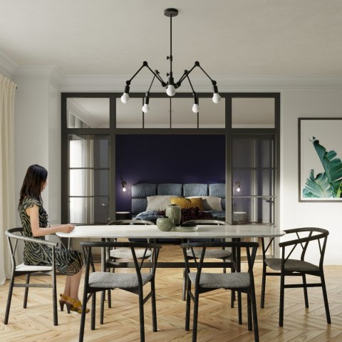 Sollux Lampa Żyrandol STARK 3 czarny