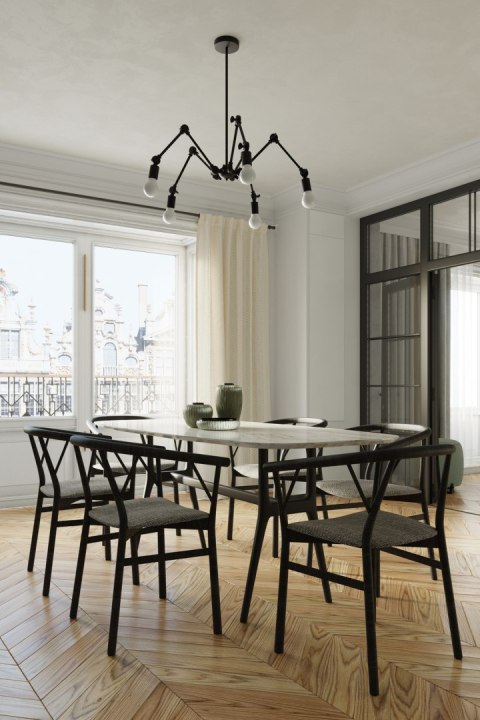 Sollux Lampa Żyrandol STARK 3 czarny