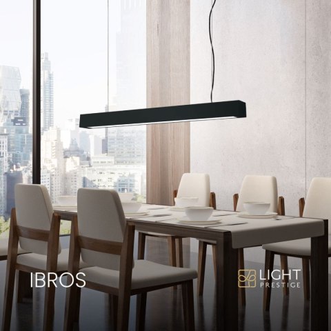 Lampa wisząca Ibros średnia 18W 4000K IP20 1xLED czarna LP-7001/1P 20 BK-63 18/4