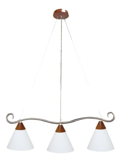 Lampa sufitowa candellux wyprzedaż 33-27569 salem zwis 3x60w E27 satyna nikiel