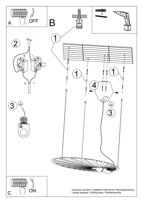 Sollux Lampa wisząca LEHDET czarna