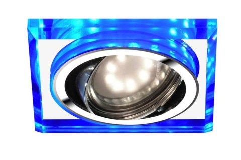 Oprawa Stropowa Oczko Candellux Ssu-22 Ch/Tr+Bl Gu10 50W+Led Smd 2 1W Niebieski 230V Chrom