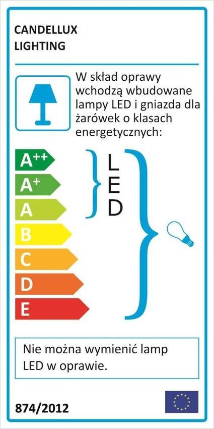 Oprawa Stropowa Oczko Candellux Ssu-22 Ch/Tr+Bl Gu10 50W+Led Smd 2 1W Niebieski 230V Chrom