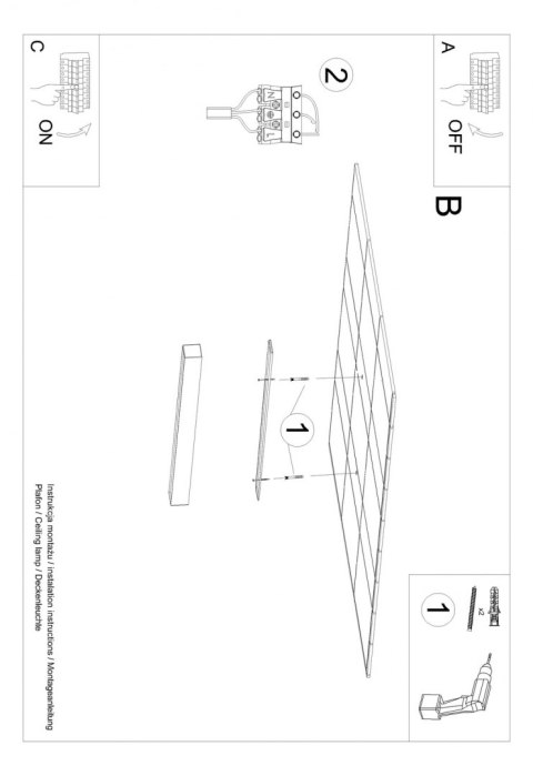 Sollux Lampa Plafon PINNE 150 biały 3000K
