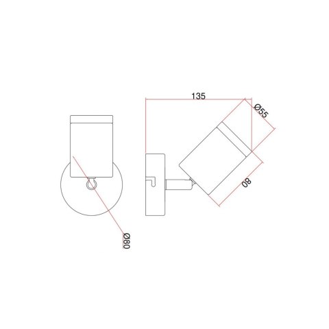 Reflektor Belize chrom IP44 1xGU10 Light Prestige