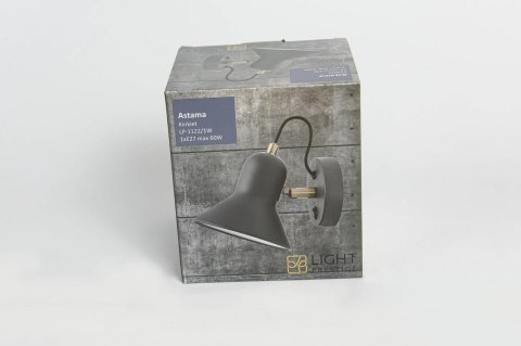 Kinkiet Astama czarny 1xE27 Light Prestige