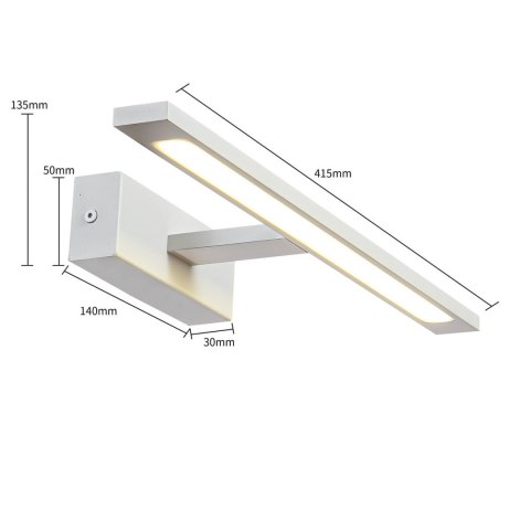 Lampa łazienkowa Isla kinkiet biały średni z IP44 4000K