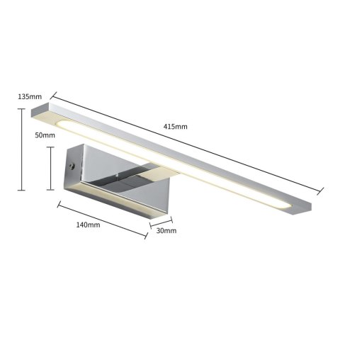 Lampa łazienkowa Isla kinkiet chrom sredni z IP44 4000K