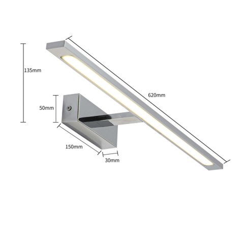 Lampa łazienkowa Isla kinkiet chrom duzy z IP44 4000K