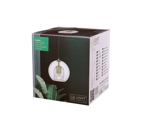 Lampa wisząca Arette złota 1xE27 Light Prestige