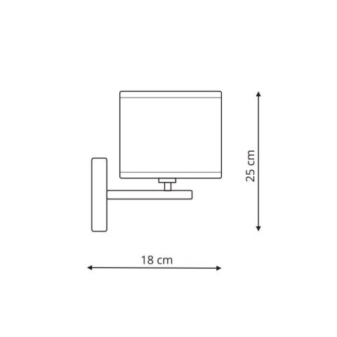 Kinkiet Cecina 1xE27 czarna LP-114/1W BK