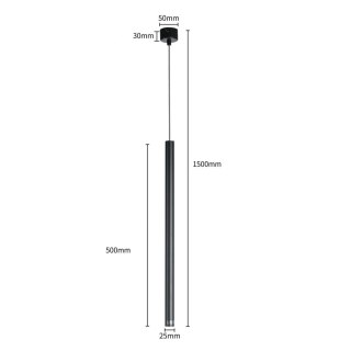 Light Prestige Lampa wisząca Lungo 1 czarna 1xG9