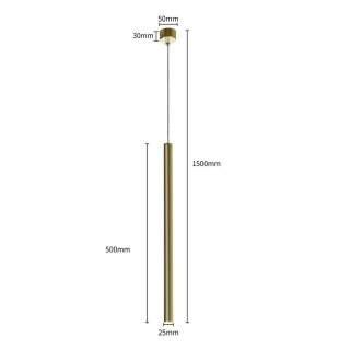 Light Prestige Lampa wisząca Lungo 1 złota 1xG9
