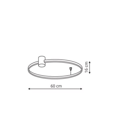 Plafon Ring S 3000K 1xLED czarny LP-909/1C S BK