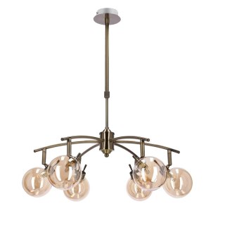 LENTINI LAMPA WISZ�CA PATYNOWY 6X40W G9 KLOSZ BURSZTYNOWY