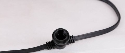 Girlanda świetlna zewnętrzna 5m rozstaw 1m 5x10W czarny przewód Candellux 2570159