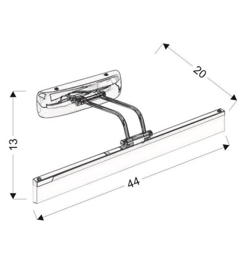 Kinkiet łazienkowy chrom regulowany LED 6W 4000K Side Candellux 21-72863