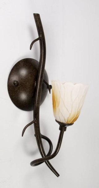 Kinkiet patynowy szklany klosz G9 40W L&H Mikado 21-84814