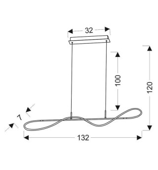 Lampa sufitowa wisząca candellux apeti mykonos led chromowy 4000k