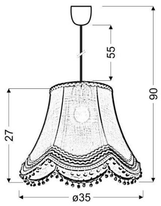 Lampa sufitowa wisząca candellux arlekin 31-94516 e27 zielony