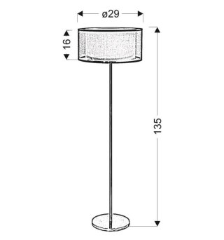 Lampa podłogowa chrom/srebrna 3 Solo 51-27903