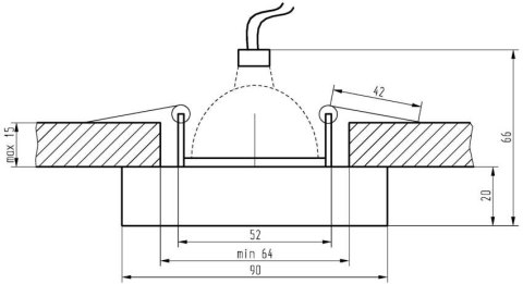 Oprawa stropowa kwadrat bezbarwna SS-16 2244368