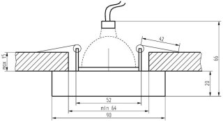Oprawa stropowa kwadrat brązowa SS-16 2244375