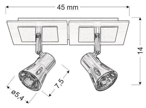 LAMPA SUFITOWA SPOT 2x 92-81684