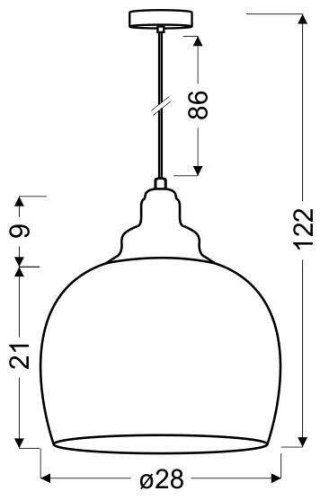 LAMPA SUFITOWA WISZĄCA CANDELLUX OUTLET 31-61393 Valge