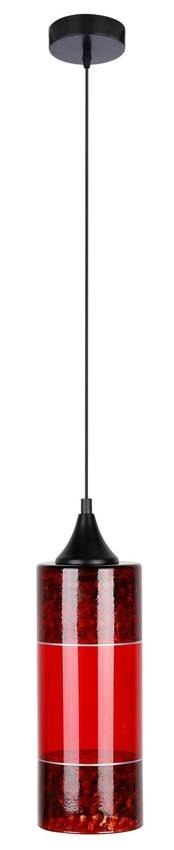 Lampa wisząca candellux plazma 1x60w e27 czerwony