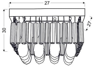 Lampa sufitowa Candellux 98-44785 Vidro plafon 18W led chrom