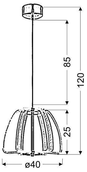 Lampa wisząca bezbarwna LED zimny Caruso 31-55569