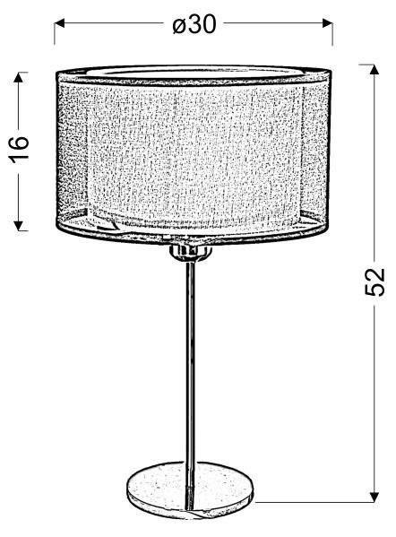 Lampka stołowa chrom/srebrna 3 Piano 41-27788