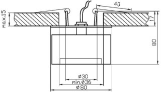 Oprawa stropowa candellux sk-50 ch/wh g4 opr.strop.stała kryształ 20w g4 kostka nacinana