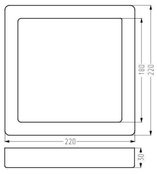 Oprawa Stropowa Candellux 2263793 Spn-08 Ip20 Led