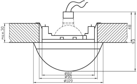 Oprawa Stropowa Candellux 2289803 Sh-01 Ip65 Mr16