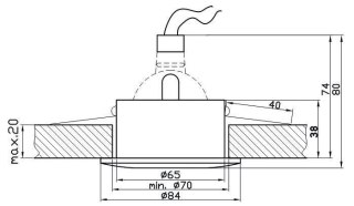 Oprawa Stropowa Candellux Sh-08 Nm/Ch Mr16 Nikiel Mat/Chrom Oprawa Herm. Ip65