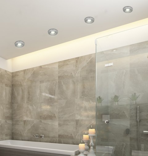 Oprawa hermetyczna chrom łazienkowa IP65 SH-06 8cm