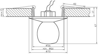 Oprawa stropowa Candellux G4 chrom stała kryształ 20W