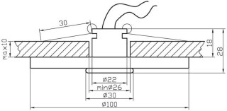 Oprawa stropowa Candellux okrągła G4 2208948