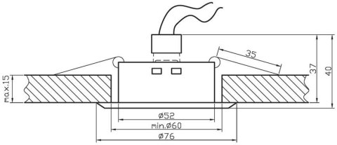Oprawa stropowa Candellux okrągła patyna ruchoma 2260928