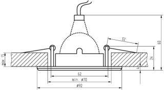 Oprawa stropowa Candellux satyna nikiel ruchoma okrągła