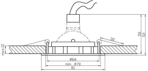 Oprawa stropowa MR-16 8cm 2254840 złota
