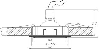 Oprawa stropowa MR16 UO-02 SN MR16 SAT. NIKIEL