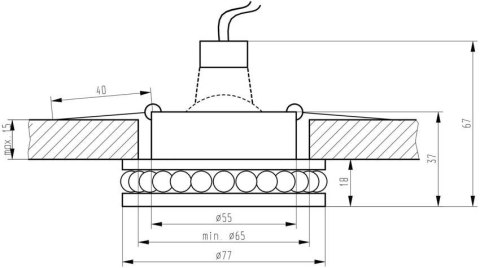 Oprawa stropowa SK-79 MR16 7,7cm 2227405