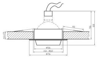 Oprawa stropowa aluminiowa satyna nikiel SA-02 2210537