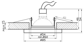 Oprawa stropowa hermetyk satyna IP65 kwadrat SH-05 2290937