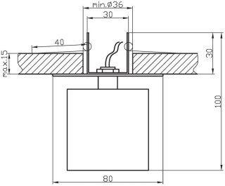 Oprawa stropowa kryształ fioletowy/chrom G4 20W SK-19 Candellux 2279971