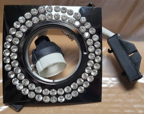 Oprawa stropowa kwadrat czarna kryształki SOC-04 2251073