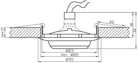 Oprawa stropowa ro-01 MR-16 2230249
